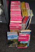 A box containing various maps and ordnance surveys of Great Britain and Isles, to include