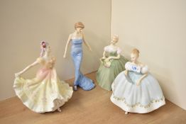 A group of four Royal Doulton bone china figurines comprising 'Diana Princess of Wales' HN 5061 (