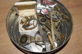 An assortment of wristwatches, including Waltham, Timex, Lorus, Sekonda, etc