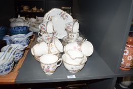 A Adderlay fine bone China part tea service, to include plates, saucers, cups, cream jug ect.
