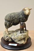 A Border Fine Arts Herdwick Ewe and Lamb group, model number L79 by Ray Ayres limited edition number