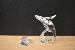 A Swarovski Crystal SCS Collection Paikea 2012 Whale, complete with box, gloves and certificate of