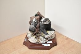 A Bossons hand painted animal group 'First Friend?' model number 2799 by B.Potts, measures 16cm