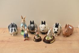 A Beswick Pottery Beatrix Potter 'Peter Rabbit' with box sold together with two Leonardo