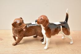 Beswick Pottery Beagle 'Wendover Billy' model number 1933A designed by Arthur Gredington in black,