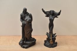 Two Heredities figures comprising 'The Last Embrace' model number AE030 151/2000 and 'The Lady of