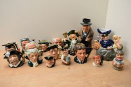 A selection of Royal Doulton bone china Toby character jugs to include 'Michael Doulton' number