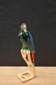 A Swarovski coloured Crystal, Birds of Paradise Collection Macaw in chrome green blue and red,