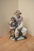 A large Nao by Lladro porcelain 'Lesson of Music' model number 701, measures 30cm tall.