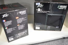 A Peavey amplifier comprising - Piranha 6505 micro head (20W) and 1 x 8 cab, both boxed shop stock