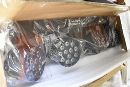 Two KAM LED light party bars, with stands