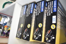 Four boxed Eagle mains power soldering iron kits