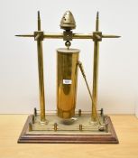 An impressive World War 1 Trench Art dinner gong, constructed using spent bullet casings, brass