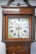 A 19th Century mahogany longcase clock having eight day movement and painted dial