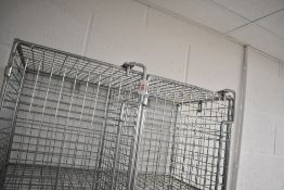 A vintage cage style locker , approx dimensions 200 x 60 x 30cm