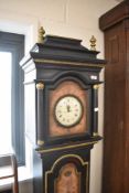 A reproduction decorative longcase clock having quartz movement