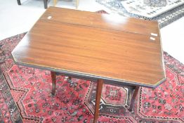 An Edwardian mahogany inlaid Sutherland table , width approx. 76cm
