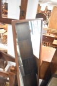 A vintage teak full length wall mirror, approx. 140 x 46cm