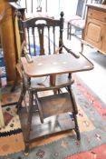 A Victorian style turned high chair