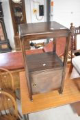 An early 20th Century mahogany night stand