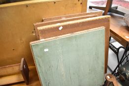 Four traditional folding card tables