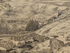 After Alfred Wainwright (British 1907–1991) monochrome print 'Ashness Bridge' signed lower right,