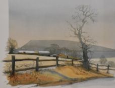 After Geoffrey Cowton (British 1900-2000) a limited edition colour print 'October Afternoon - Pendle