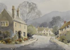 E Grieg Hall (British 1929-2017) watercolour Mickleton, near Chipping Campden (cotswolds), signed