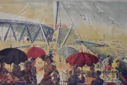 After Herbert James Williams (British 20th century) coloured lithograph 'Festival of Britain 1951'