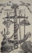 After Edward Bawden (British 1903-1989) a group of six monochrome prints, taken from 'Life in an