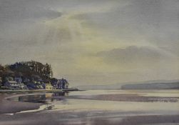 Local interest* P.H Marriner (British contemporary) watercolour, pleasing view across the sands