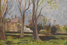 Claude Perrard (French b.1897) oil on canvas, Avonmore, Killiney, County Dublin, May 1936, signed