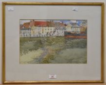 Nathan Vanderlyn (British 1872-1946) watercolour 'Poole Harbour Dorset', within off white card mount