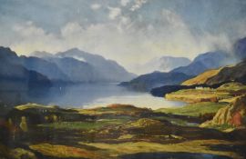 After Sir David Young Cameron RA (British 1865–1945) colour print, 'Loch Lomond', signed in plate
