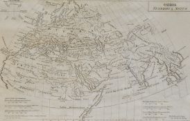 After Samuel John Neele (British 1758 - 1824) engraving, map titled 'Britannia Antiqua', within wash