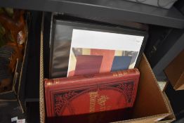 A box containing folders, files and documents concerning various art, artist's and service men/