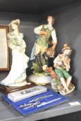 A Capodimonte figurine by Tosca of a young man, a similar Capodimonte study of a pipe player AF