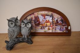 A Davenport Pottery Co. Ltd framed over the door panorama entitled A Christmas Blessing sold along