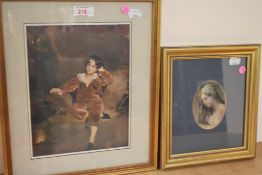 After Sir Thomas Lawrence (British) coloured print, The Red Boy, framed and glazed, 29cm x 34cm,