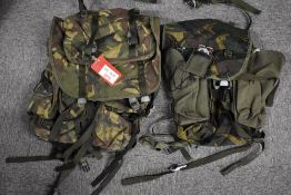 Royal Artillery uniform jacket with buttons and badges, trousers with braces, unworn ankle dms boots