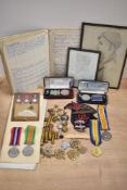 World War One British War Medal and Victory Medal pair officially named as issued to 33477 PTE. W.R.
