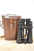 Leather cased Barr & Stroud of Glasgow & London binoculars, 7X CF41 A.P. No. 1900A, Serial No.