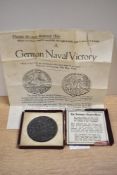 A Lusitania (German) Medal commemorating the sinking of the Cunard Line R.M.S. Lusitania by a German