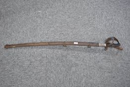 Cavalry horseman’s sabre in fair overall original condition complete with its matching metal