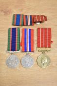 Group of three Canadian World War Two medals being a Canadian Forces Decoration, George VI issue