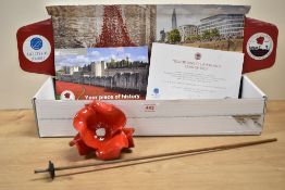 Remembrance Ceramic Poppy by renowned artist Paul Cummins MBE from Chesterfield, Derbyshire and