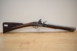 Flintlock Blunderbuss/Musketoon, 19th Century, makers name on side lock indistinct but appears to
