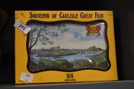 A Hudson-Scott & Sons-Ltd limited edition tin box depicting a view of Carlisle, w21.5cm