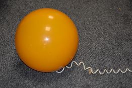 A large mid-century space-age ceiling light of circular form, h37cm