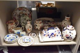 A group of Mason's Mandalay pattern ironstone pottery, to include ginger jar, cheese dish and